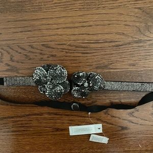 Flower sequin belt